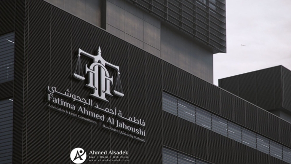 تصميم شعار المحامية فاطمة أحمد الجحوشي للمحاماة ابوظبي الأمارات